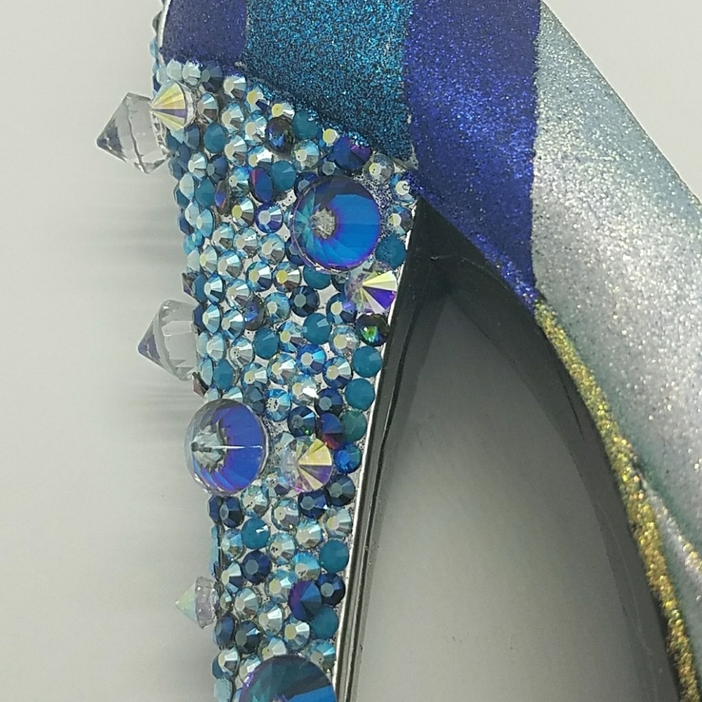 Gasoline Glamour Blue Belles Pumps View 5